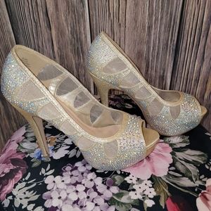 Champagne Gold Peeptoe HEELS